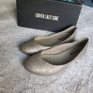 Cute Sparkly Gold Flats